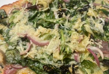 Spinach-Artichoke Garlic Naan Pizza Photo 1