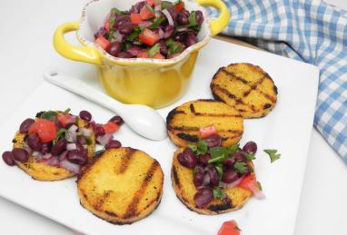 Grilled Polenta Bites with Black Bean Salsa Photo 1