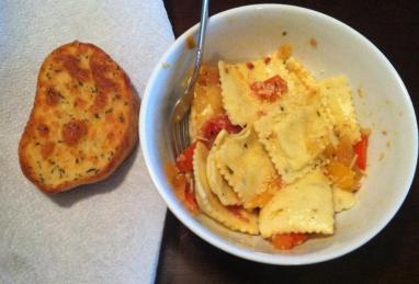 Cheese Ravioli with Three Pepper Topping Photo 1