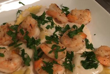 Shrimp and Pasta in Lemon Cream Sauce Photo 1