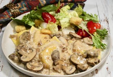 Mushroom Ravioli in a Creamy Marsala Wine Sauce Photo 1