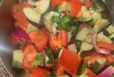 Cucumber, Tomato, and Red Onion Salad Photo 1