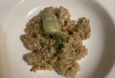 Roasted Chicken with Risotto and Caramelized Onions Photo 1