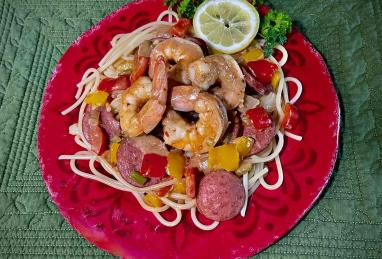 Creamy Cajun Shrimp and Sausage Pasta Photo 1