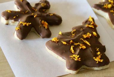 Chocolate-Dipped Orange Shortbread Cookies Photo 1