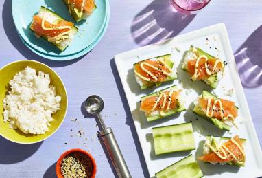 Salmon-Avocado Cucumber Sushi Boats Photo 1