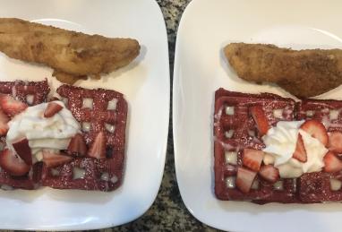 Red Velvet Belgian Waffles Photo 1