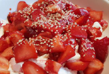 Strawberry Whip in a Black Sesame Tuile Photo 1