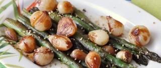 Asparagus Appetizer with Caramelized Onion Photo