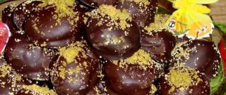 Chocolate Dried Apricots with Marzipan Photo