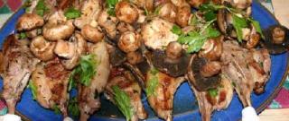 Lamb Cutlets with Chestnut Mushrooms Photo