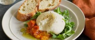 Burrata with Tomato Peach Jam Photo