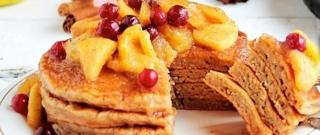 Pancakes with Candy Apples and Cranberry Photo