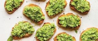 Mashed Fava Bean Bruschetta Photo