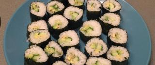 Cucumber and Avocado Sushi Photo