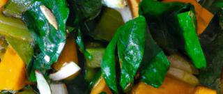 Spinach and Pumpkin Salad with Caramelized Onions Photo