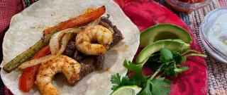 Sheet Pan Steak and Shrimp Fajitas Photo