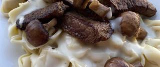 Steak and Mushroom Tortellini Alfredo Photo