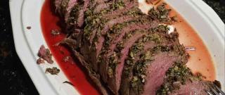 Herb and Garlic Roast Tenderloin with Creamy Horseradish Sauce Photo