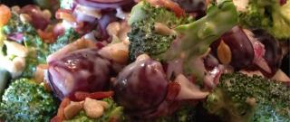 Broccoli Salad with Red Grapes, Bacon, and Sunflower Seeds Photo