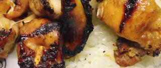 Grilled Teriyaki Chicken Thigh Skewers Photo