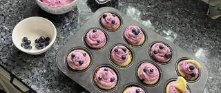 Lemon-Blueberry Cupcakes with Blueberry-Lemon Buttercream Frosting Photo