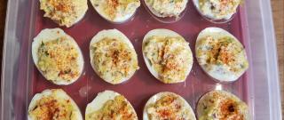 Garlic, Basil, and Bacon Deviled Eggs Photo