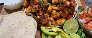 Skillet Shrimp Fajitas with Cilantro-Lime Cream Photo