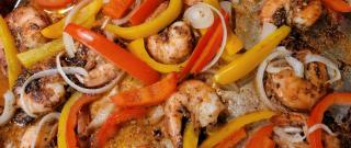 Sheet Pan Shrimp Fajitas Photo