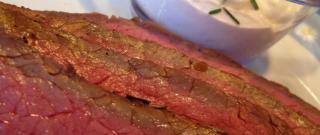 Marinated Flank Steak with Horseradish Cream Photo