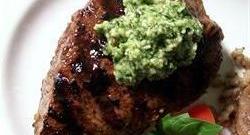 Lemon Basil Pesto Flat Iron Steak Photo