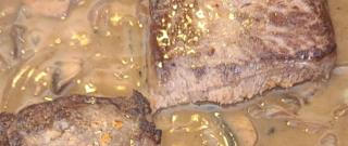 Flat Iron Steak with Mushroom Sauce Photo