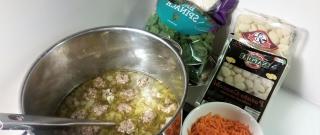 Gnocchi, Spinach, and Meatball Soup Photo