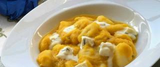 Gnocchi with Cream of Acorn Squash and Borgonzola Cheese Photo