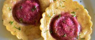 Beet and Goat Cheese Ravioli Photo