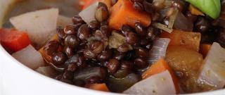 Black Lentil Veggie Soup Photo