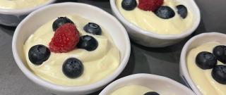 Lemon Mousse with Berries Photo