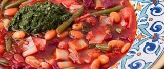 Red Winter Minestrone with Winter Greens Pesto Photo