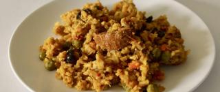 Brown Rice, Chicken, and Chorizo Paella Photo