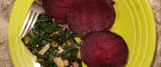 Roasted Beets and Sauteed Beet Greens Photo