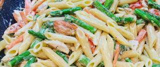 Creamy Penne Pasta Primavera Photo