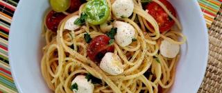 Caprese Pasta with Thai Basil Photo