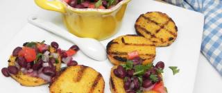 Grilled Polenta Bites with Black Bean Salsa Photo