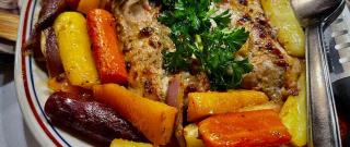 Sheet Pan Balsamic Pork Tenderloin with Rainbow Vegetables Photo