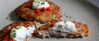 Sausage-Stuffed Potato Pancakes Photo