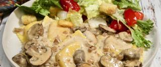 Mushroom Ravioli in a Creamy Marsala Wine Sauce Photo