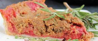 Rhubarb-Strawberry Herb Crumble Pie Photo