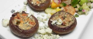 Grilled Mushrooms Stuffed with Basil and Blue Cheese Butter Photo