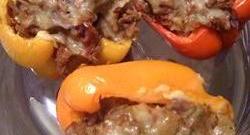 Stuffed Bell Peppers with Beef and Cabbage Photo