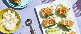 Salmon-Avocado Cucumber Sushi Boats Photo